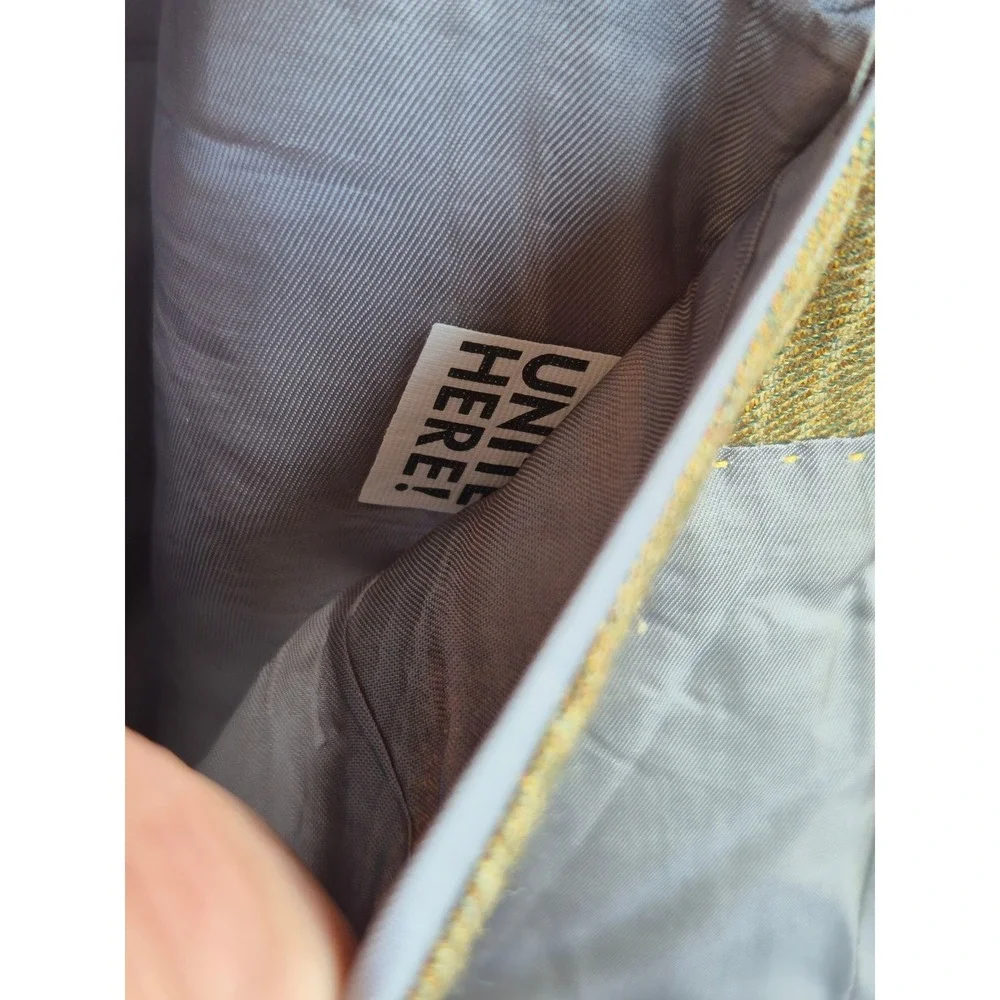Hart Schaffner‎ Marx Mens Gold Olive Brown Plaid Blazer Sport Coat USA Tan 40 R